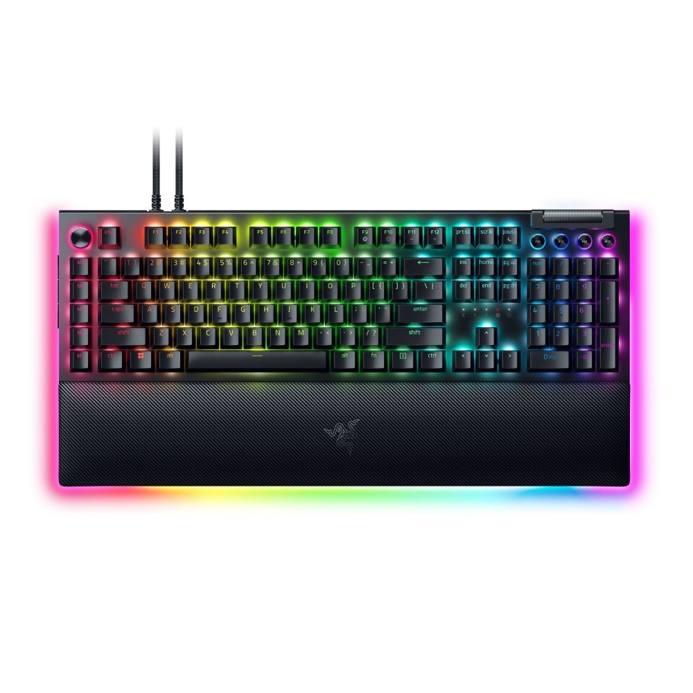 Teclado Gamer Razer Blackwidow V4 PRO, com Fio, Chroma RGB, Switch Green, Layout US - RZ03-04680200