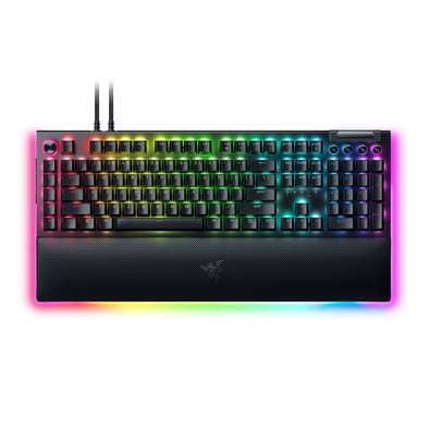 Teclado Gamer Mecânico Razer Blackwidow V4 PRO, com Fio, Chroma RGB, Switch Yellow, Layout US - RZ03-04681900