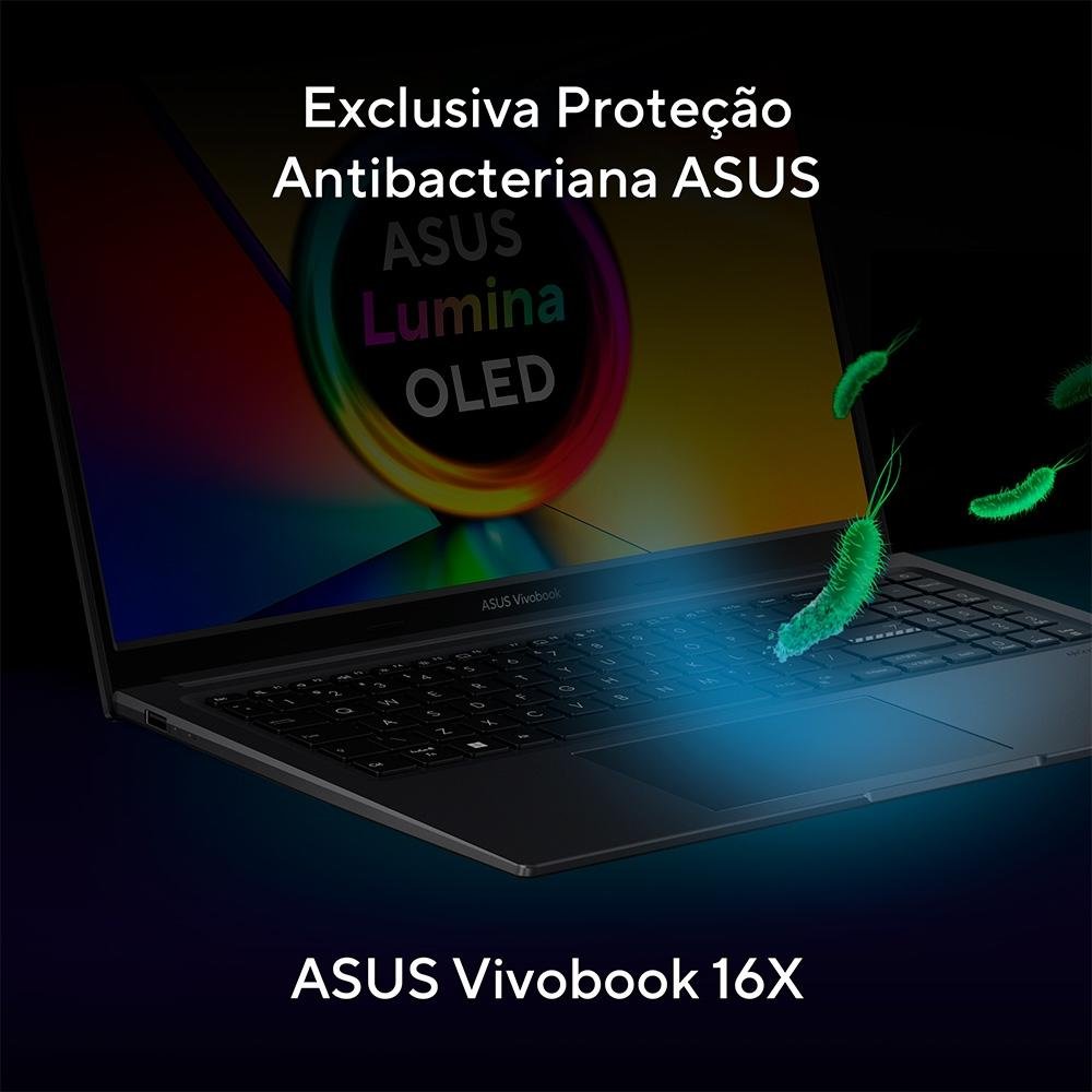 Imagem 6 de 16 do produto Notebook Gamer ASUS Vivobook 16X Intel Core I5-12450H, 8GB, SSD 512GB, 16", RTX 2050, Win 11, Preto - K3605ZF-N1198W