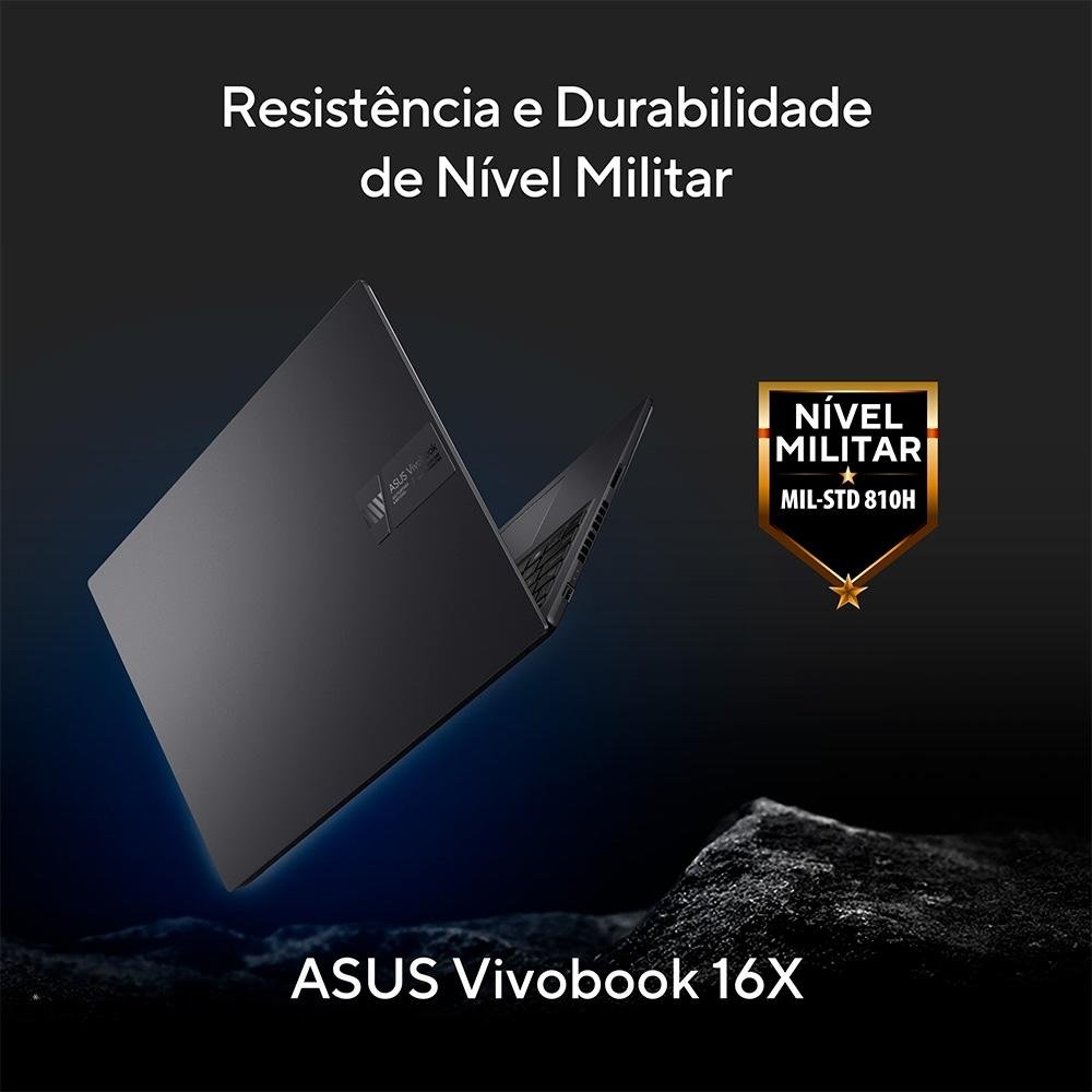 Imagem 7 de 16 do produto Notebook Gamer ASUS Vivobook 16X Intel Core I5-12450H, 8GB, SSD 512GB, 16", RTX 2050, Win 11, Preto - K3605ZF-N1198W