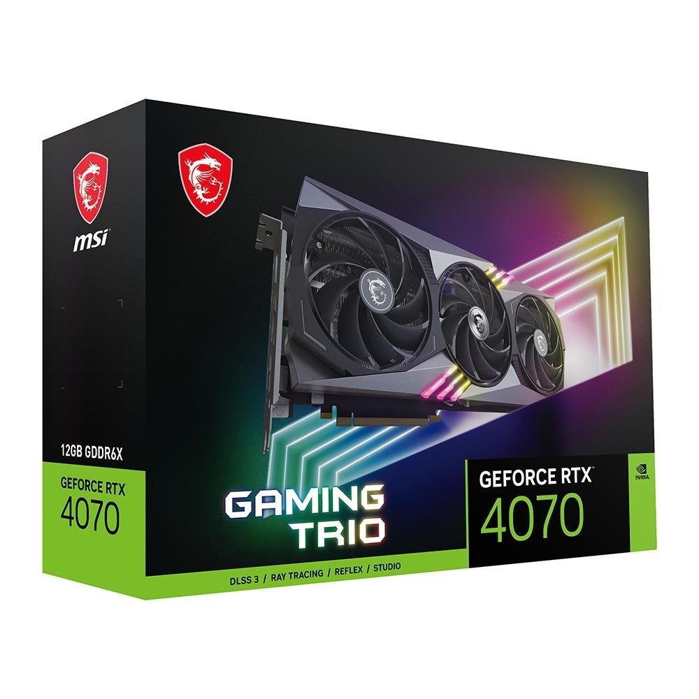 Placa de Vídeo RTX 4070 Gaming Trio 12G | KaBuM! Placa de Vídeo RTX 4070 Gaming Trio 12G | KaBuM!