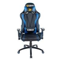 Cadeira Gamer KBM! GAMING Storm CG300, Preta e Azul, Com Almofadas, Reclinável, Descanso de Braço 2D - KGCG300PTAZ