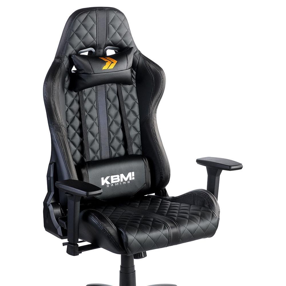 Imagem 5 de 11 do produto Cadeira Gamer KBM! GAMING Hailstorm CG450, Preta, Com Almofadas, Reclinável, Descanso de Braço 2D - KGCG450PT