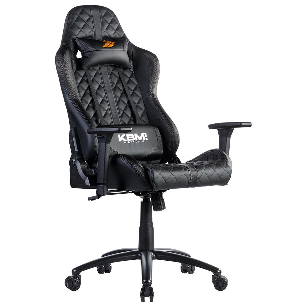 Imagem 6 de 11 do produto Cadeira Gamer KBM! GAMING Hailstorm CG450, Preta, Com Almofadas, Reclinável, Descanso de Braço 2D - KGCG450PT