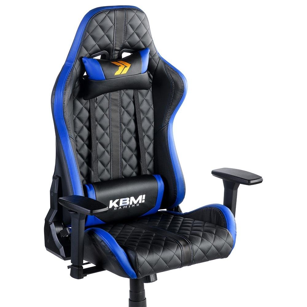 Cadeira Gamer KBM! GAMING Hailstorm CG450, Preta e Azul, Com Almofadas, Reclinável, Descanso de Braço 2D - KGCG450PTAZ Cadeira Gamer KBM! GAMING Hailstorm CG450, Preta e Azul, Com Almofadas, Reclinável, Descanso de Braço 2D - KGCG450PTAZ