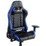 Cadeira Gamer KBM! GAMING Hailstorm CG450, Preta e Azul, Com Almofadas, Reclinável, Descanso de Braço 2D - KGCG450PTAZ
