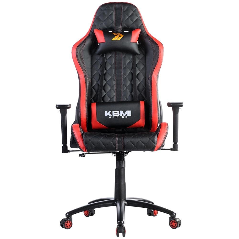 Cadeira Gamer KBM! GAMING Hailstorm CG450, Preta e Vermelha, Com Almofadas, Reclinável, Descanso de Braço 2D - KGCG450PTVM Cadeira Gamer KBM! GAMING Hailstorm CG450, Preta e Vermelha, Com Almofadas, Reclinável, Descanso de Braço 2D - KGCG450PTVM