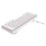 Teclado Mecânico Gamer Hyrax Thunder HCK61, LED Vermelho, Switch Blue, 100% anti-ghosting, ABNT2, Branco - HCK61W-BLUE-LED