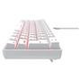 Teclado Mecânico Gamer Hyrax Thunder HCK61, LED Vermelho, Switch Blue, 100% anti-ghosting, ABNT2, Branco - HCK61W-BLUE-LED