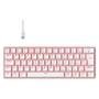Teclado Mecânico Gamer Hyrax Thunder HCK61, LED Vermelho, Switch Blue, 100% anti-ghosting, ABNT2, Branco - HCK61W-BLUE-LED