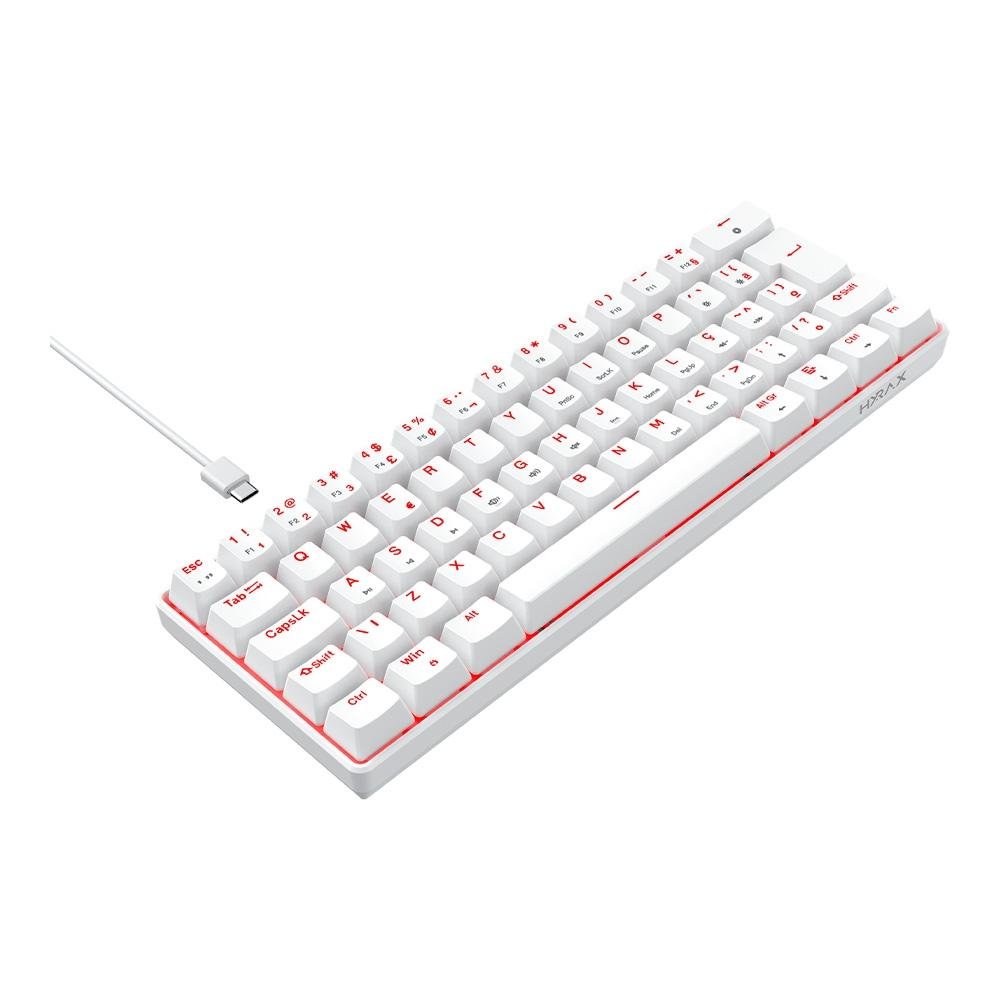 Teclado Mecânico Gamer Hyrax Thunder ( Balão.info), LED Vermelho, Switch Blue, 100% anti-ghosting, ( Balão.info), Branco - HCK61W-BLUE-LED - foto 4