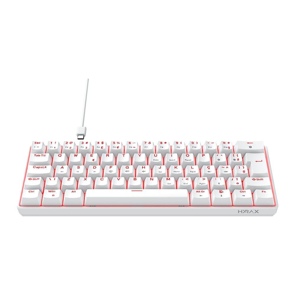 Teclado Mecânico Gamer Hyrax Thunder ( Balão.info), LED Vermelho, Switch Blue, 100% anti-ghosting, ( Balão.info), Branco - HCK61W-BLUE-LED - foto 5