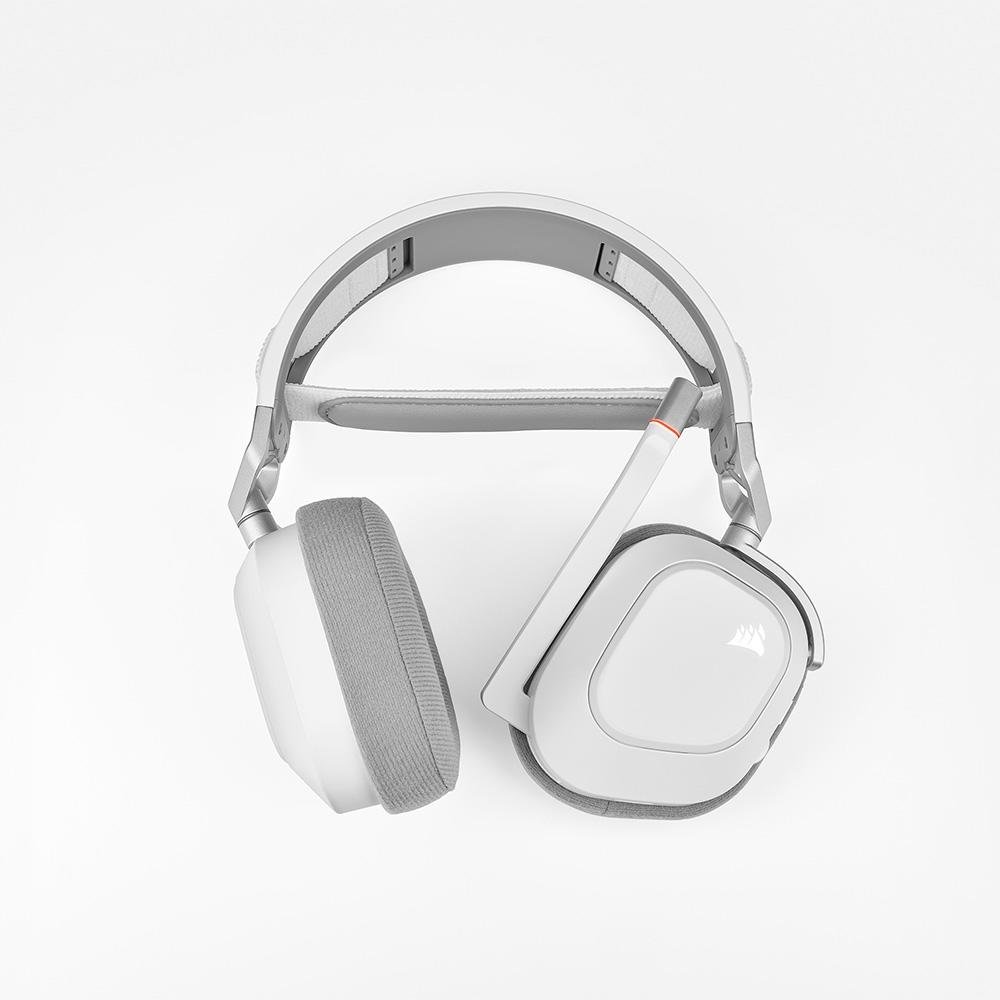 Imagem 7 de 7 do produto Headset Gamer Sem Fio Corsair HS80 RGB, Dolby Atmos, Drivers 50mm, Wireless, Branco - CA-9011236-NA