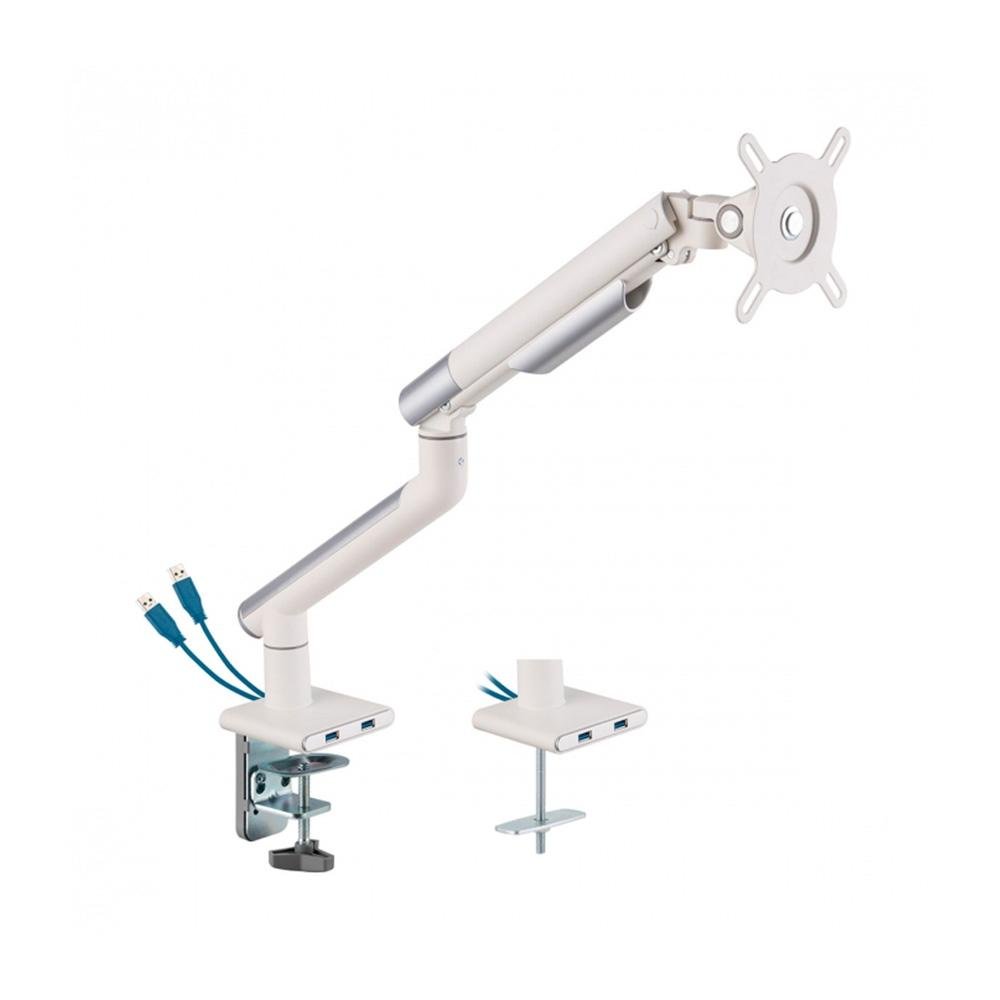 Imagem 3 de 5 do produto Suporte Articulado PCYes Para Monitor 17 a 32, Vesa, USB, Branco - SM-049B