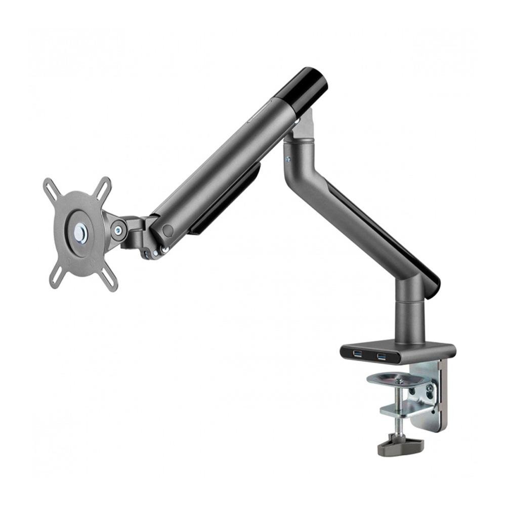 Imagem 2 de 6 do produto Suporte Articulado PCYES para Monitor 17 a 32, Vesa, USB, Cinza - SM-049C