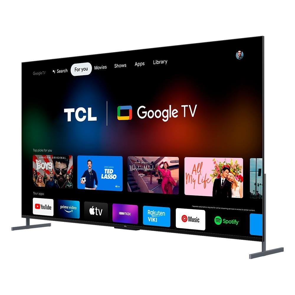 Imagem 4 de 6 do produto Smart TV TCL 98 Polegadas QLED 4K UHD, 4 HDMI e 2 USB, Google, Alexa, TV Dolby Atmos, Comando de voz a distancia - 98C735