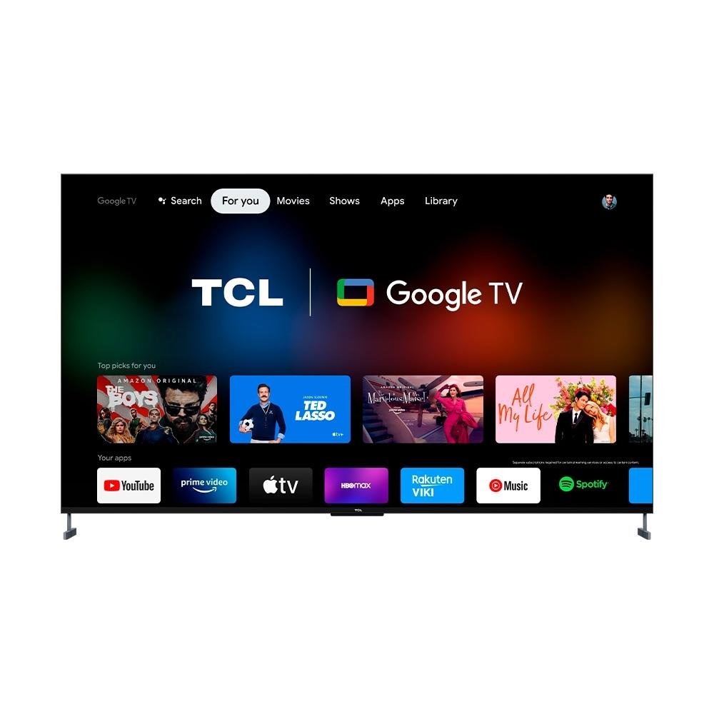Imagem 6 de 6 do produto Smart TV TCL 98 Polegadas QLED 4K UHD, 4 HDMI e 2 USB, Google, Alexa, TV Dolby Atmos, Comando de voz a distancia - 98C735