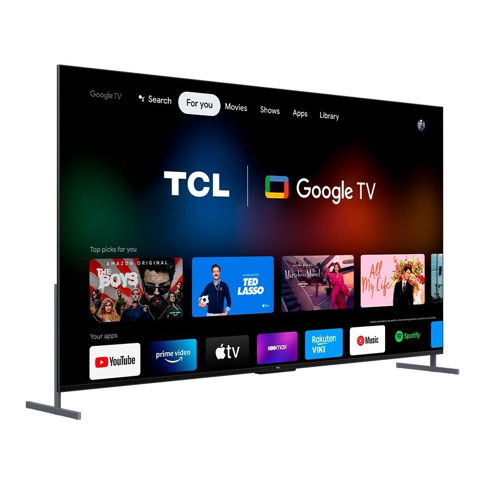 Imagem 5 de 6 do produto Smart TV TCL 98 Polegadas QLED 4K UHD, 4 HDMI e 2 USB, Google, Alexa, TV Dolby Atmos, Comando de voz a distancia - 98C735
