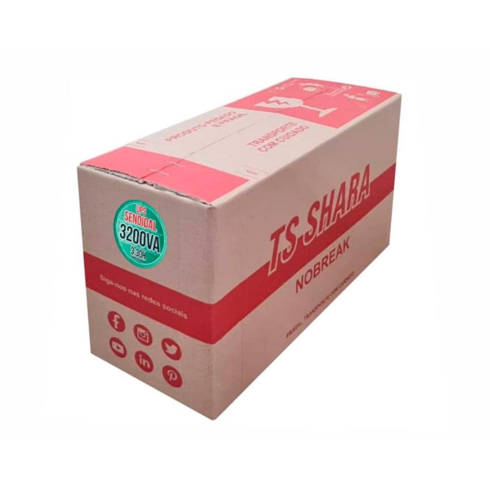 Imagem 2 de 2 do produto Nobreak TS Shara UPS Senoidal, 3200VA, Saída 115V ou 220V, Universal, USB, RS232, 2BS/2BA, 12 Tomadas, Bivolt, 24V, 2 EXP 18AH/45AH - 4518