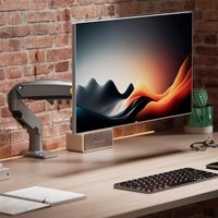 Suporte de Mesa Articulado para Monitor de 17" a 32" North Bayou, Ajustes com Pistão a Gás, Grafite - F80 NB