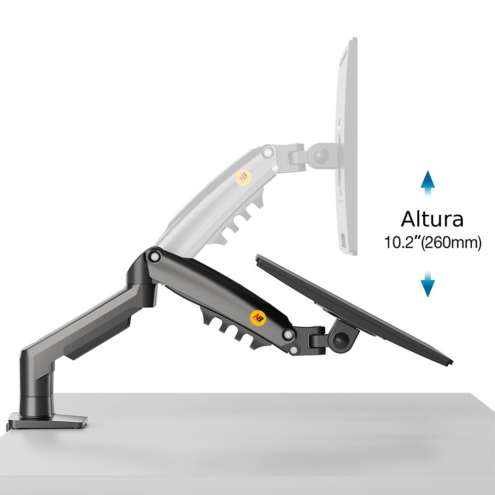 Suporte de Mesa Articulado para Monitor de 17 a 32, North Bayou, Ajuste de altura com Pistão a Gás - F160 NB - view 2