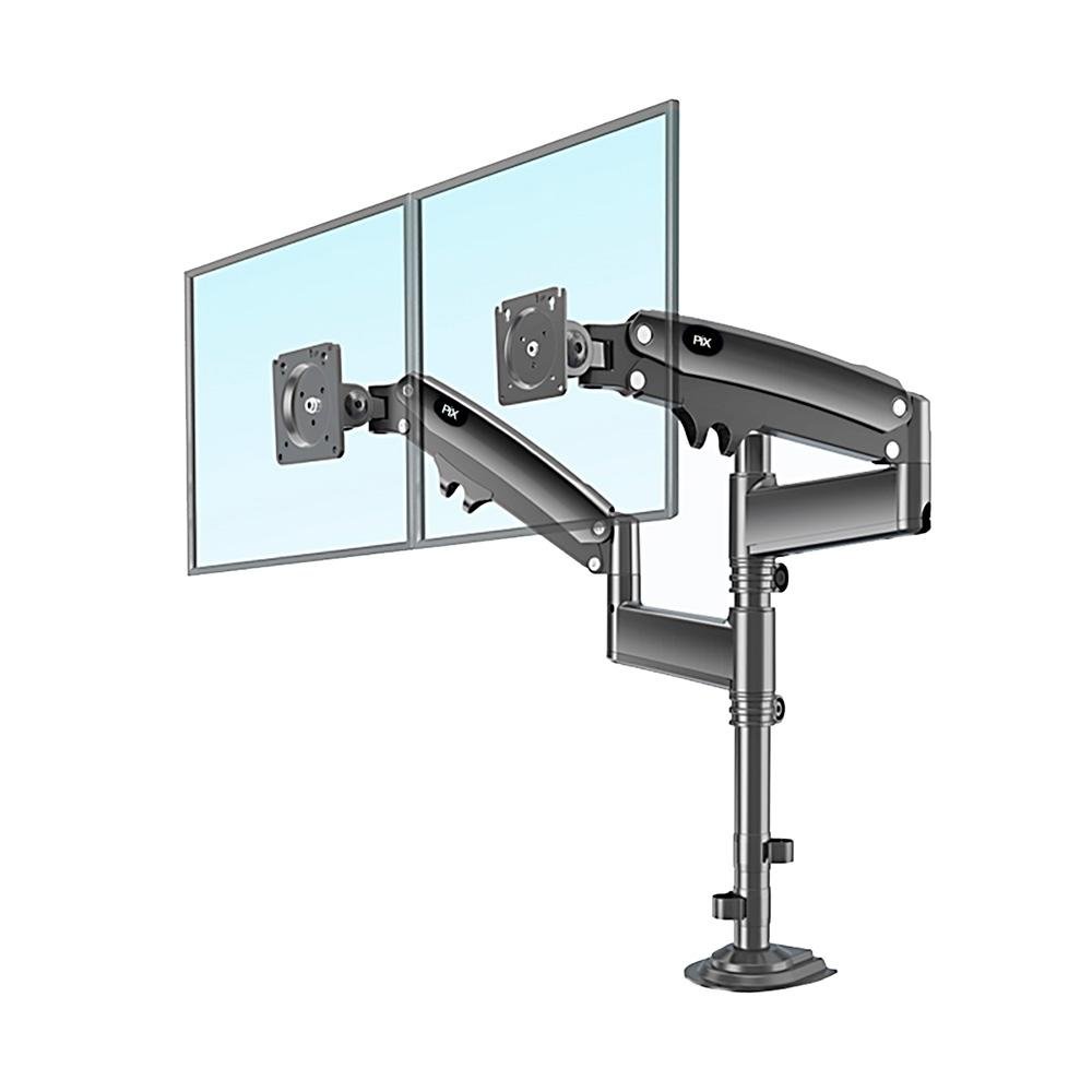 Suporte de Mesa Ajustavel com Pistao a Gas Para 2 Monitores PIX, 17 à 35, Preto - PX-H160 - view 2