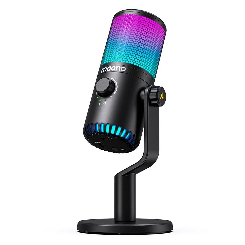 Microfone Condensador Gamer Maono USB, RGB, Programavel - Preto - DM30RGB (BLACK) - view 3