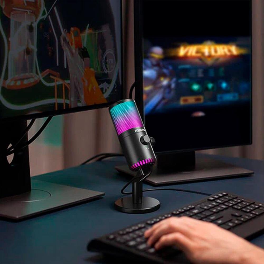 Microfone Condensador Gamer Maono USB, RGB, Programavel - Preto - DM30RGB (BLACK) - view 7