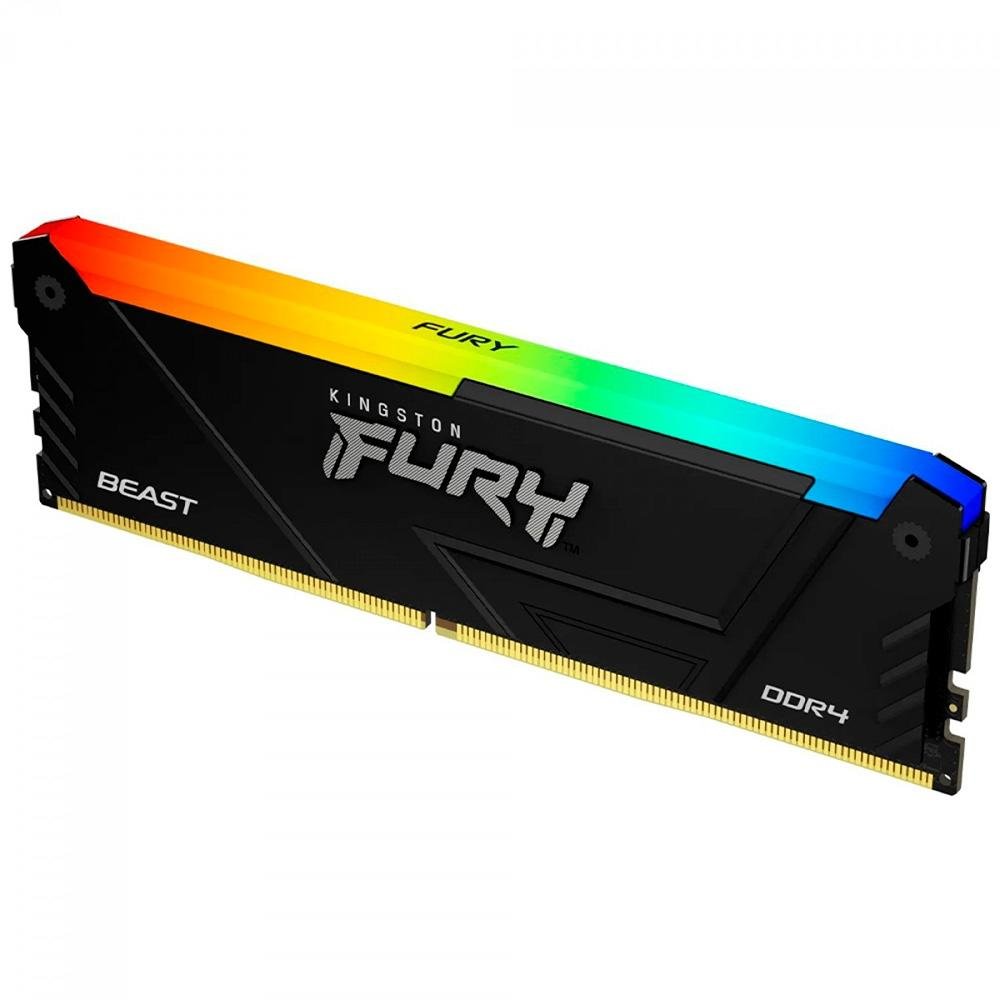 Memória RAM Kingston Fury Beast, RGB, 32GB (2x16GB), 3200MHz, DDR4, CL16, Preto - KF432C16BB12AK2/32 - view 3