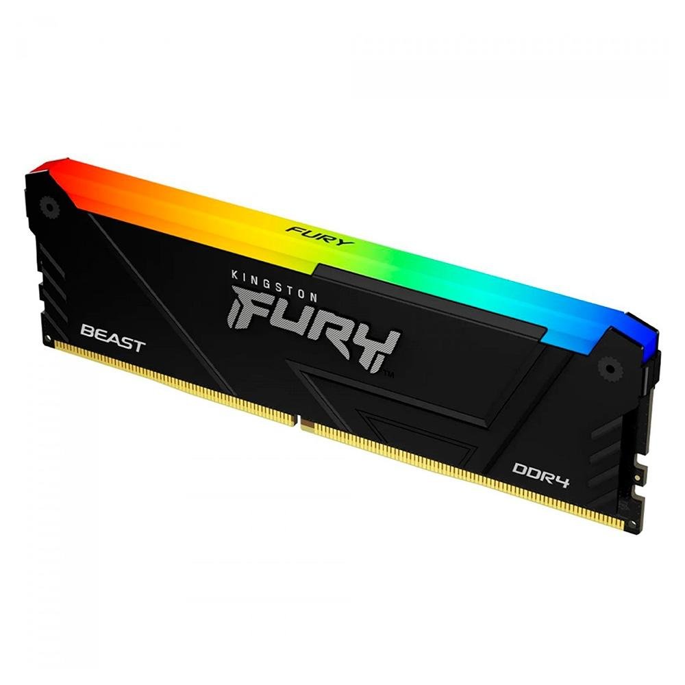 Memória RAM Kingston Fury Beast, RGB, 128GB (4x32GB), 3200MHz, DDR4, CL16, Preto - KF432C16BB2AK4/128 - view 6