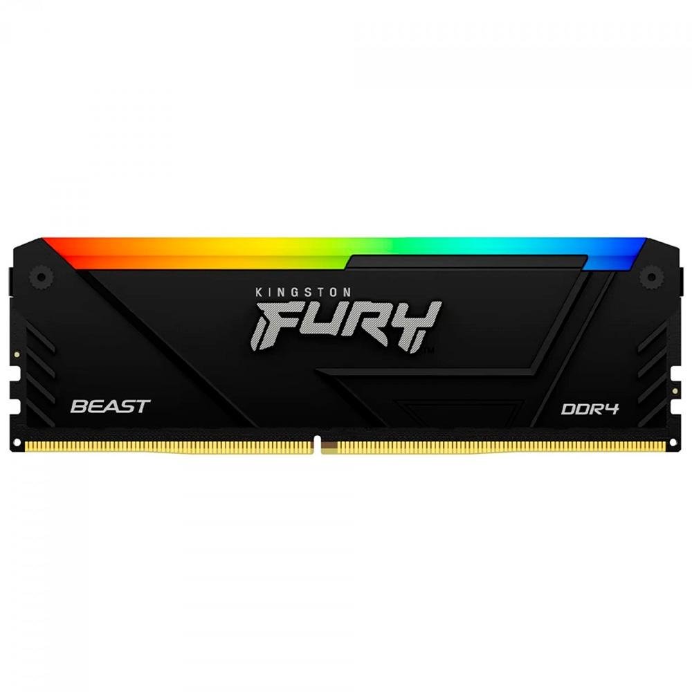 Memória RAM Kingston Fury Beast, RGB, 16GB (2x8GB), 3600MHz, DDR4, CL17, Preto - KF436C17BB2AK2/16 - view 5