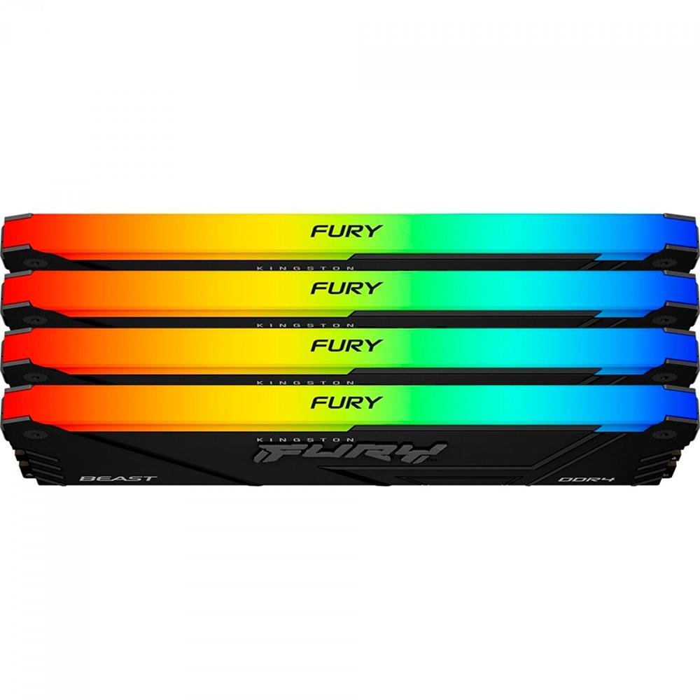 Memória RAM Kingston Fury Beast, RGB, 16GB (2x8GB), 3600MHz, DDR4, CL17, Preto - KF436C17BB2AK2/16 - view 4