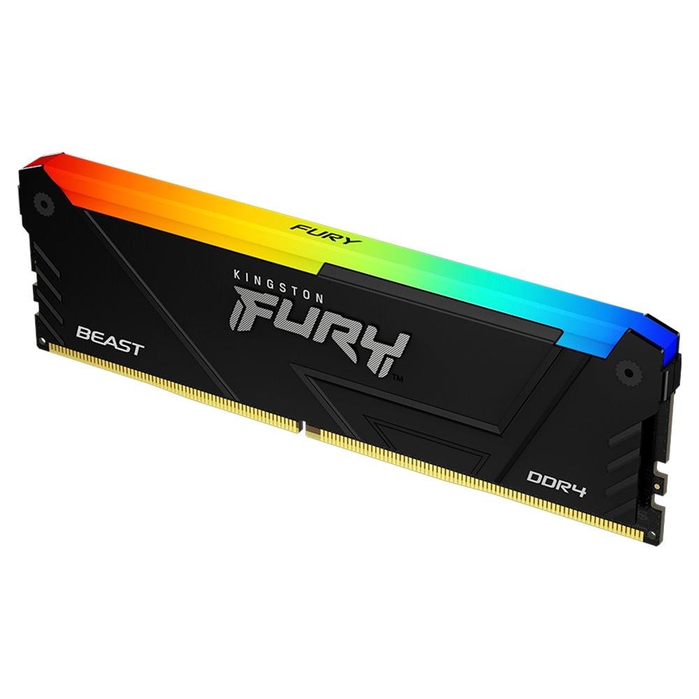 Memória RAM Kingston Fury Beast, RGB, 128GB (4x32GB), 3600MHz, DDR4, CL17, Preto - KF436C18BB2AK4/128 - view 6