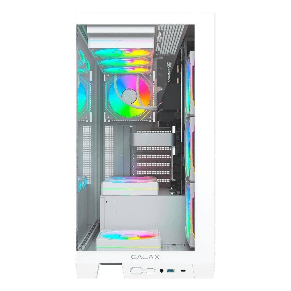 Gabinete ( Balão.info) Alpha White, Mid Tower, ATX, Frontal de Vidro, Sem FANs, Branco - GLX-ALPHAW-2070 - view 2