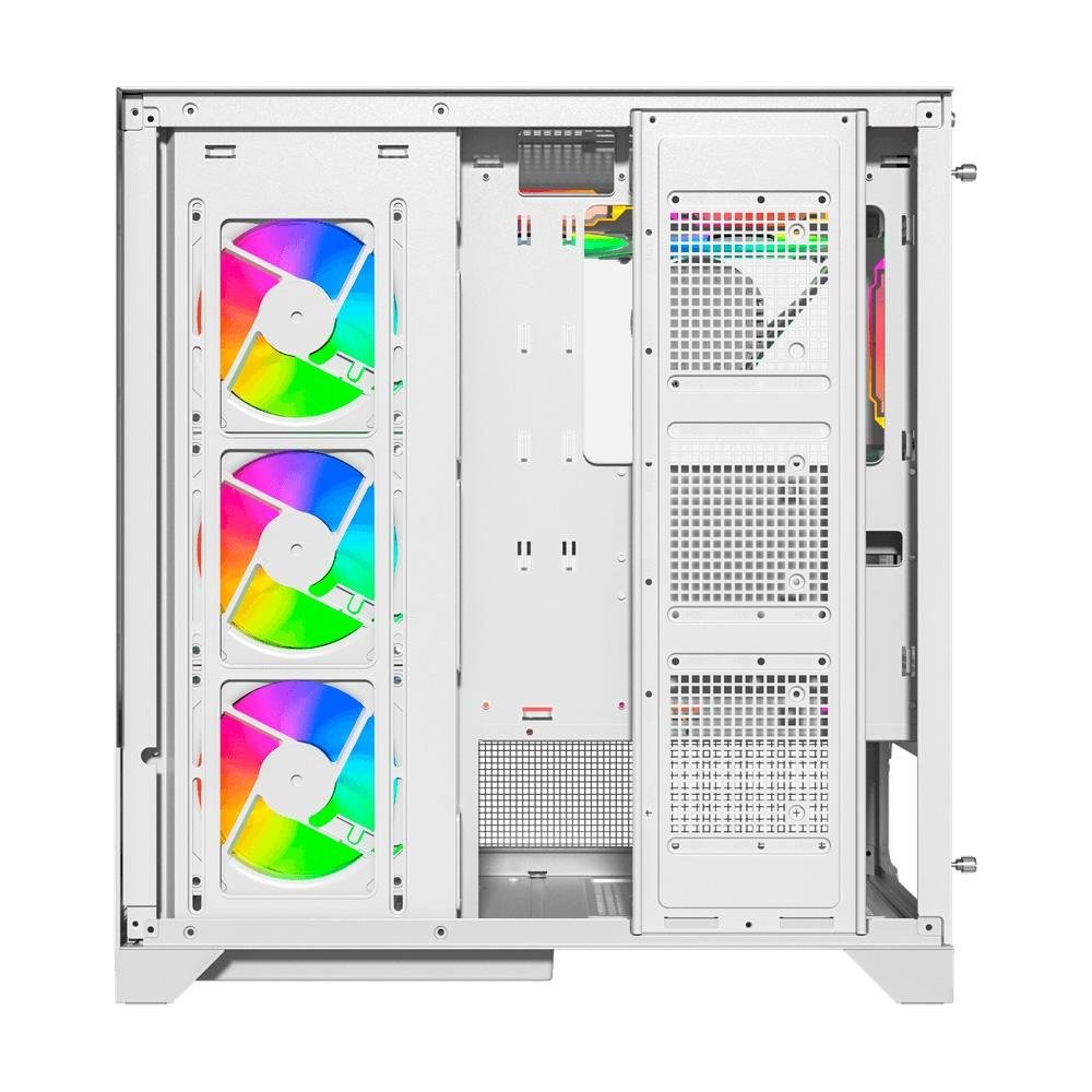 Gabinete ( Balão.info) Centaurus White, Mid Tower, ATX, Frontal de Vidro, Sem FANs, Branco - GLX-CENTAURUSW-2066 - view 4