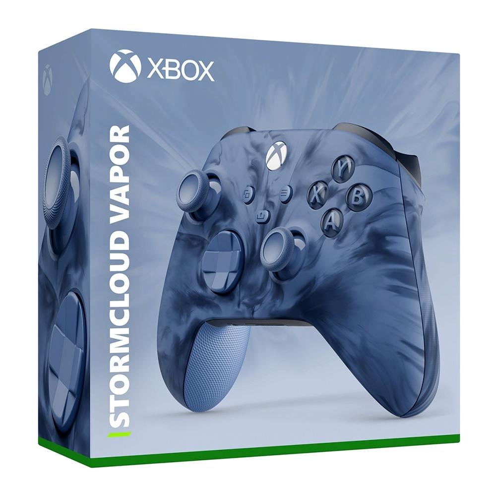 Controle Sem Fio Xbox Microsoft Stormcloud Vapor, Azul - QAU-00129 Controle Sem Fio Xbox Microsoft Stormcloud Vapor, Azul - QAU-00129