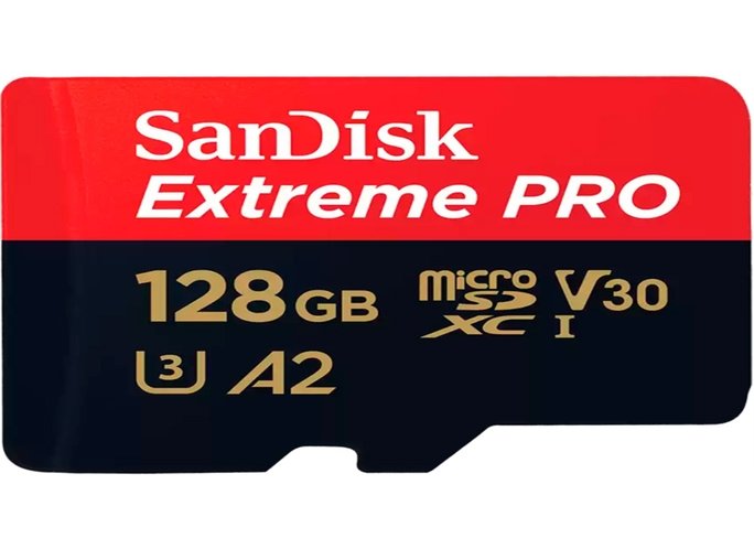 Cartão Micro SD SanDisk Extreme Pro 128GB, UHS-I, Com Adaptador 200MB/s Leitura e 140MB/s Gravação - SDSQXCD-128G-GN6MA