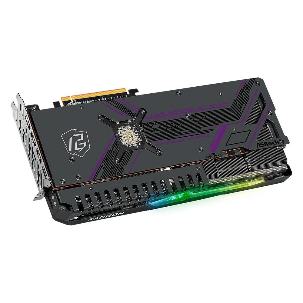 Placa de Vídeo RX 7800 XT Phantom Gaming 16G OC ASRock AMD Radeon, 16GB, ARGB, Ray Tracing - 90-GA4MZZ-00UANF