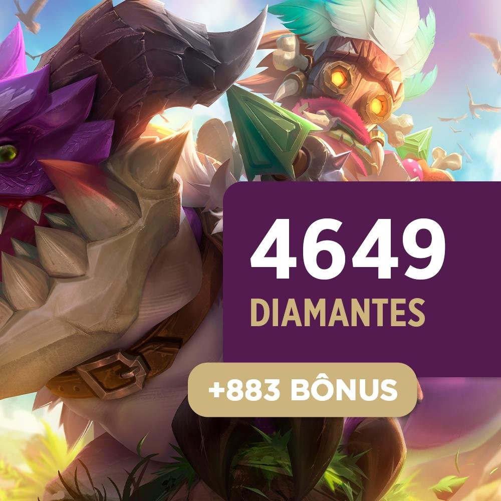 Mobile Legends - 4.649 Diamantes + 883 Bônus - Produto Digital