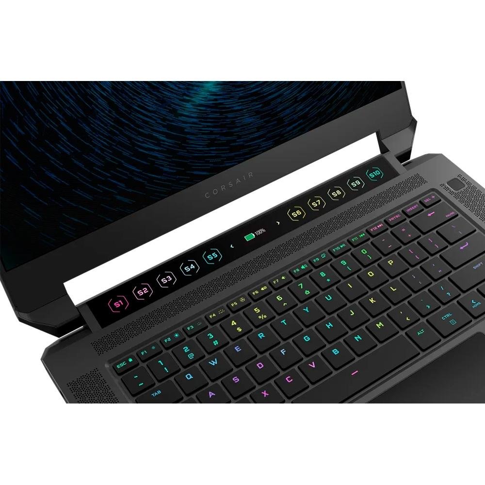Imagem 10 de 11 do produto Notebook Gamer Corsair Voyager A1600 AMD Ryzen R7 6800HS, 16GB RAM, AMD Radeon RX6800M, SSD 1TB, 16" QHD, Windows 11 - CN-9000003-NA