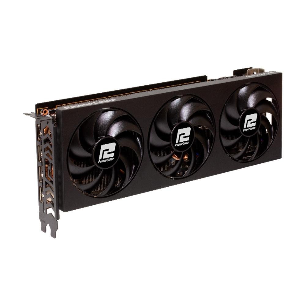 Imagem 3 de 6 do produto Placa de Vídeo RX 7700 XT Fighter PowerColor AMD Radeon, 12GB GDDR6, Ray Tracing - RX7700XT 12G-F/OC