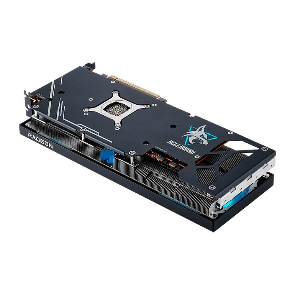 Placa de Vídeo RX 7700 XT Hellhound PowerColor AMD Radeon, 12GB GDDR6, Ray Tracing - RX7700XT 12G-L/OC Placa de Vídeo RX 7700 XT Hellhound PowerColor AMD Radeon, 12GB GDDR6, Ray Tracing - RX7700XT 12G-L/OC