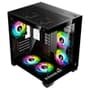 Gabinete Gamer Rise Mode Galaxy Glass M Mini, M-ATX, Lateral e Frontal em Vidro Temperado, Sem FANs, Preto - RM-GA-GGMN-FB