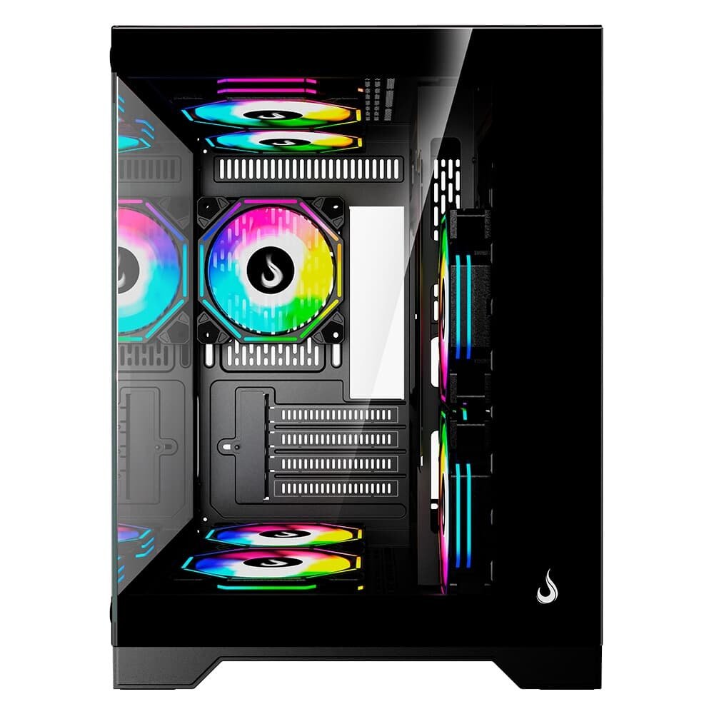 Gabinete Gamer Rise Mode Galaxy Glass M Mini, M-ATX, Lateral e Frontal em Vidro Temperado, Sem FANs, Preto - RM-GA-GGMN-FB - view 4