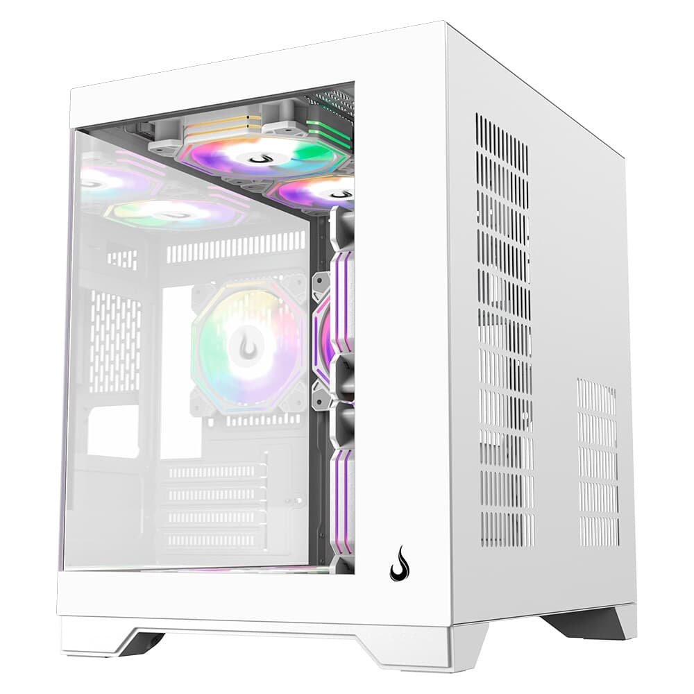 Gabinete Gamer Rise Mode Galaxy Glass M Mini, M-ATX, Lateral e Frontal em Vidro Temperado, Sem FANs, Branco - RM-GA-GGMN-FW - view 3