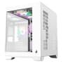 Gabinete Gamer Rise Mode Galaxy Glass M Mini, M-ATX, Lateral e Frontal em Vidro Temperado, Sem FANs, Branco - RM-GA-GGMN-FW