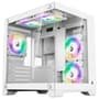 Gabinete Gamer Rise Mode Galaxy Glass M Mini, M-ATX, Lateral e Frontal em Vidro Temperado, Sem FANs, Branco - RM-GA-GGMN-FW