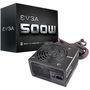 Fonte EVGA, 500W, 80 Plus White, PFC Ativo, Sem Cabo, Preto - 100-W1-0500-KR