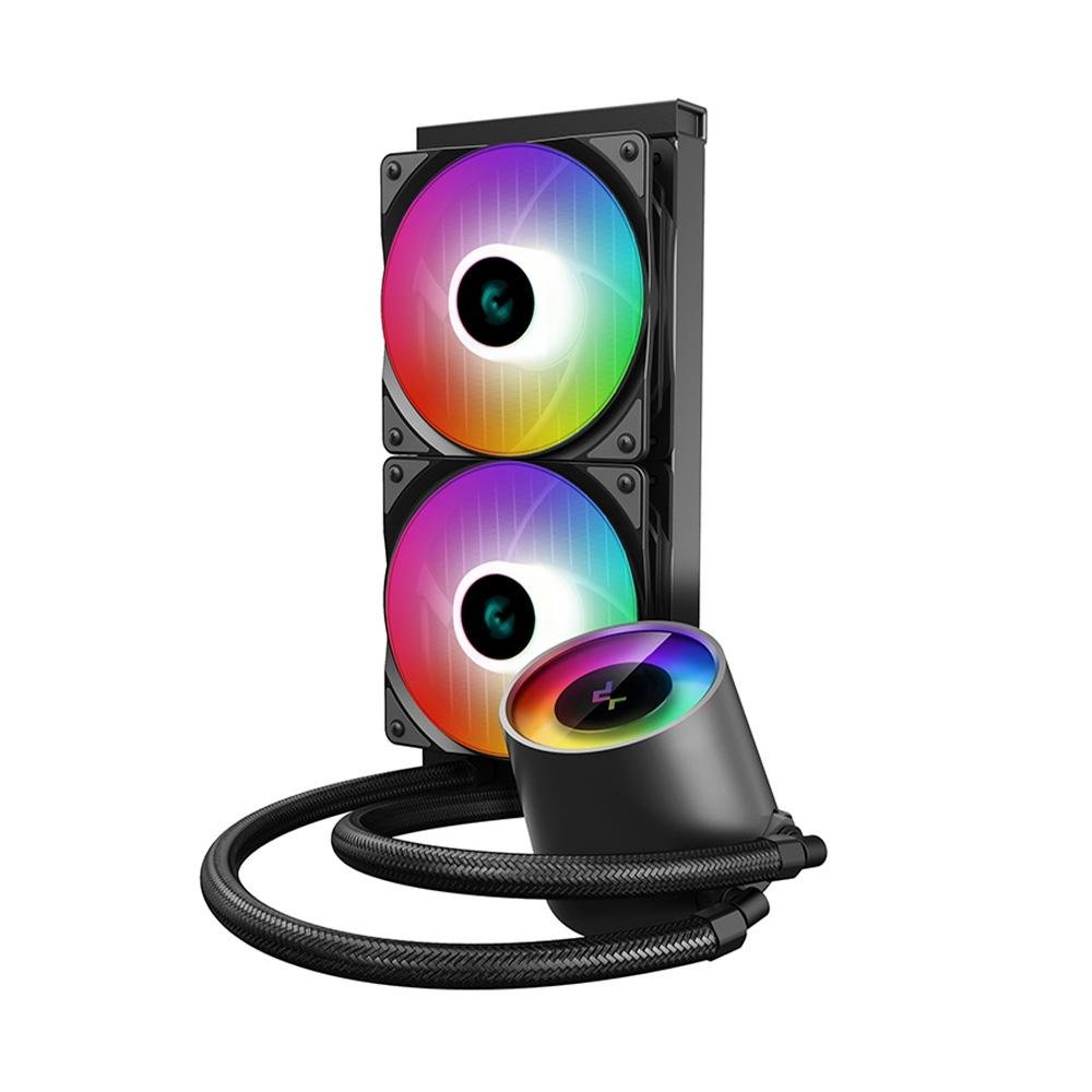 Water Cooler Deepcool Castle 240RGB V2, RGB, 240mm, AMD/Intel, Preto - DP-GS-H12AR-CS240V2 Water Cooler Deepcool Castle 240RGB V2, RGB, 240mm, AMD/Intel, Preto - DP-GS-H12AR-CS240V2