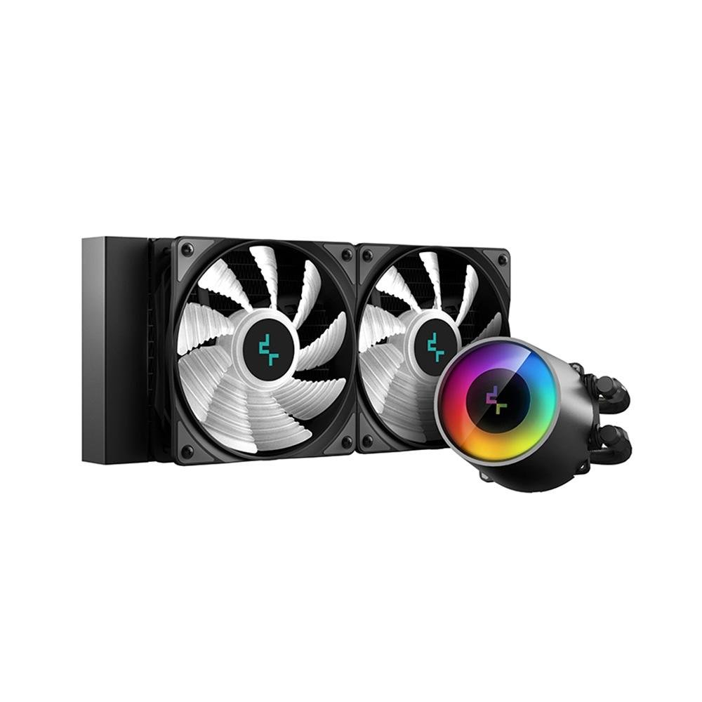 Water Cooler Deepcool Castle 240RGB V2, RGB, 240mm, AMD/Intel, Preto - DP-GS-H12AR-CS240V2 Water Cooler Deepcool Castle 240RGB V2, RGB, 240mm, AMD/Intel, Preto - DP-GS-H12AR-CS240V2